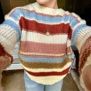 Small Alya Stripped Knit Sweater!